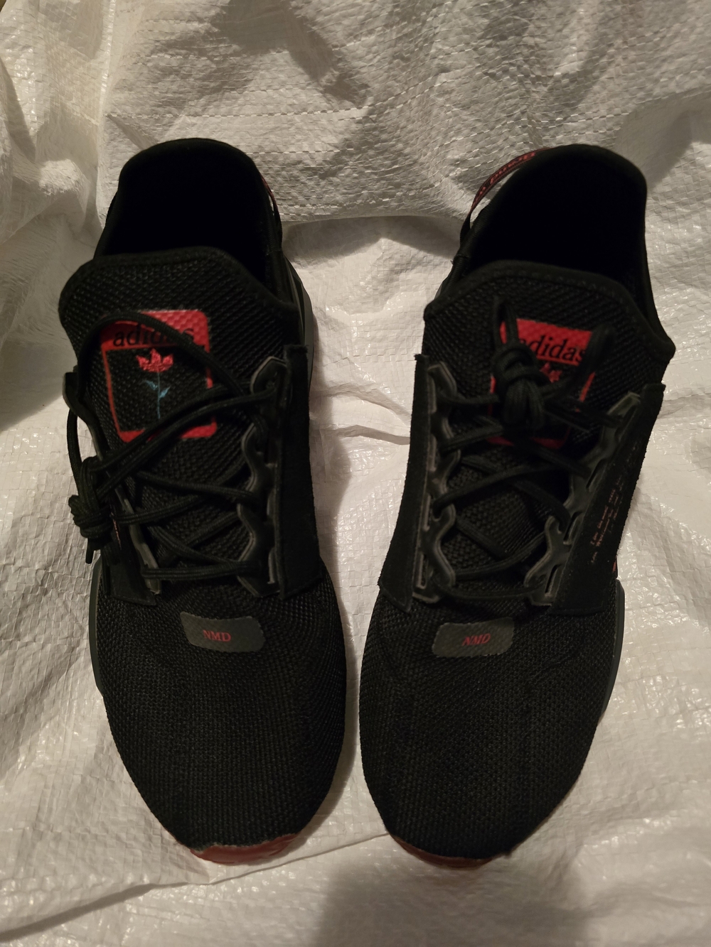 adidas Men’s Black Athletic Shoes with Red Accents
